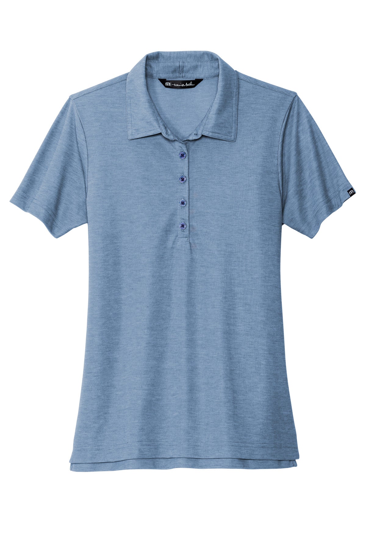 TravisMathew Women's Oceanside Heather Polo - Classic Blue Heather