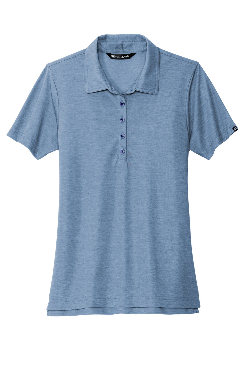 TravisMathew Women's Oceanside Heather Polo - Classic Blue Heather