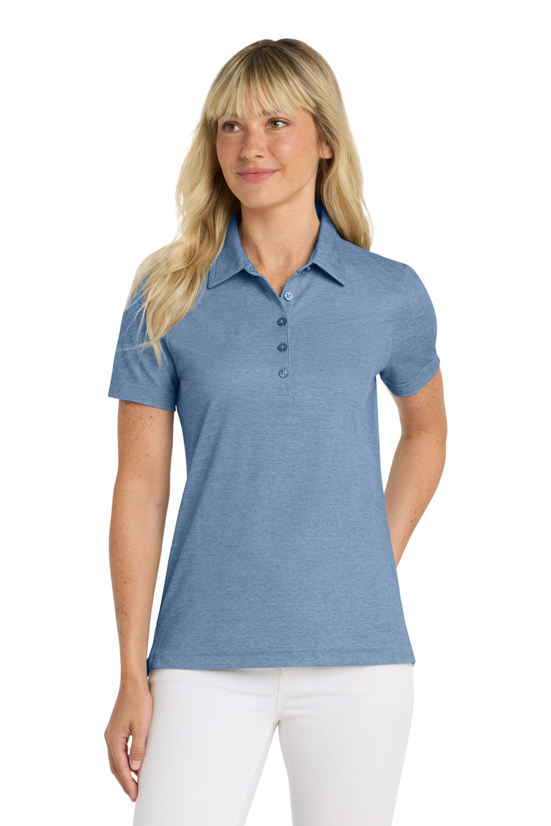 TravisMathew Women's Oceanside Heather Polo - Classic Blue Heather