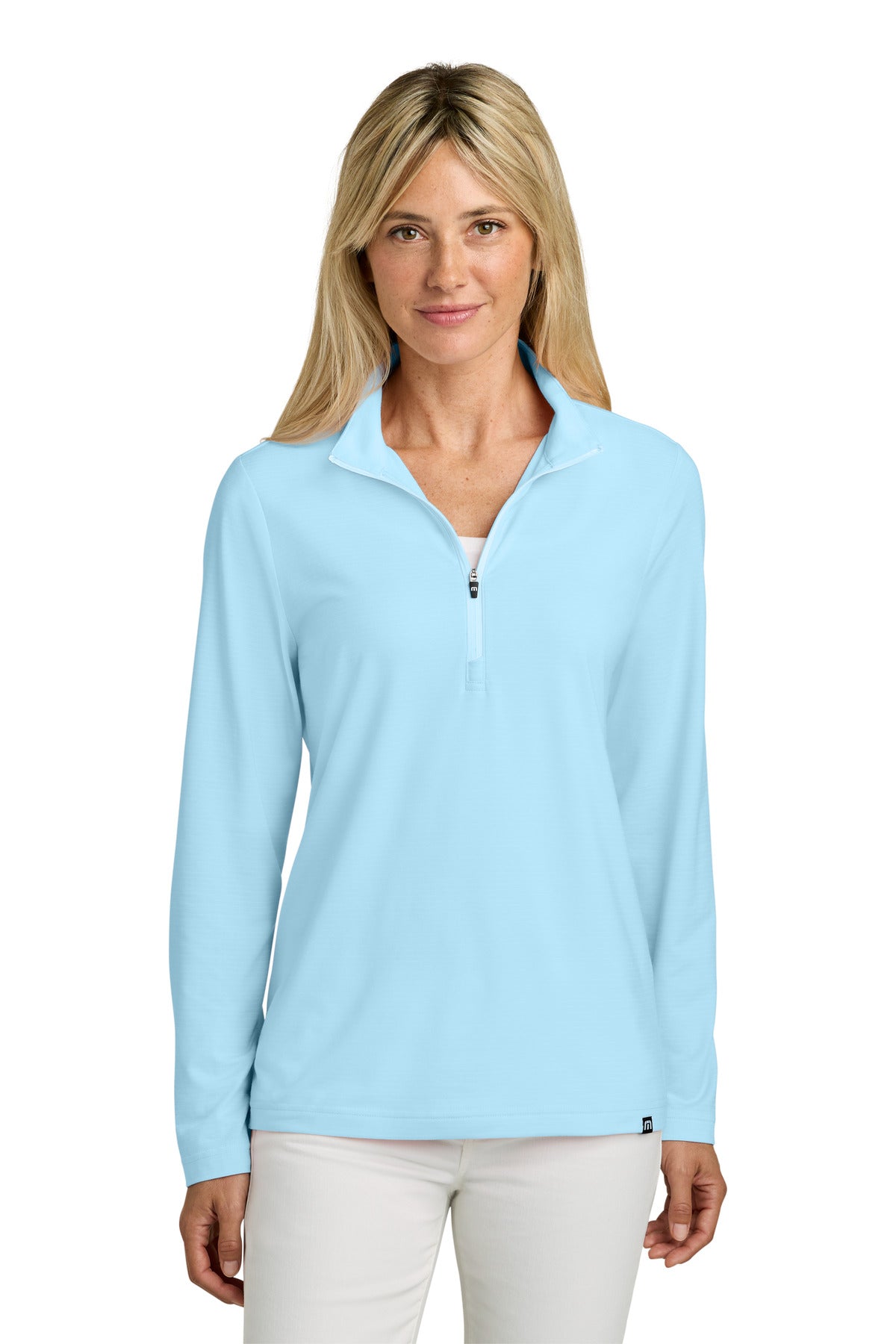 TravisMathew Women's Crestview 1/4-Zip - Dream Blue