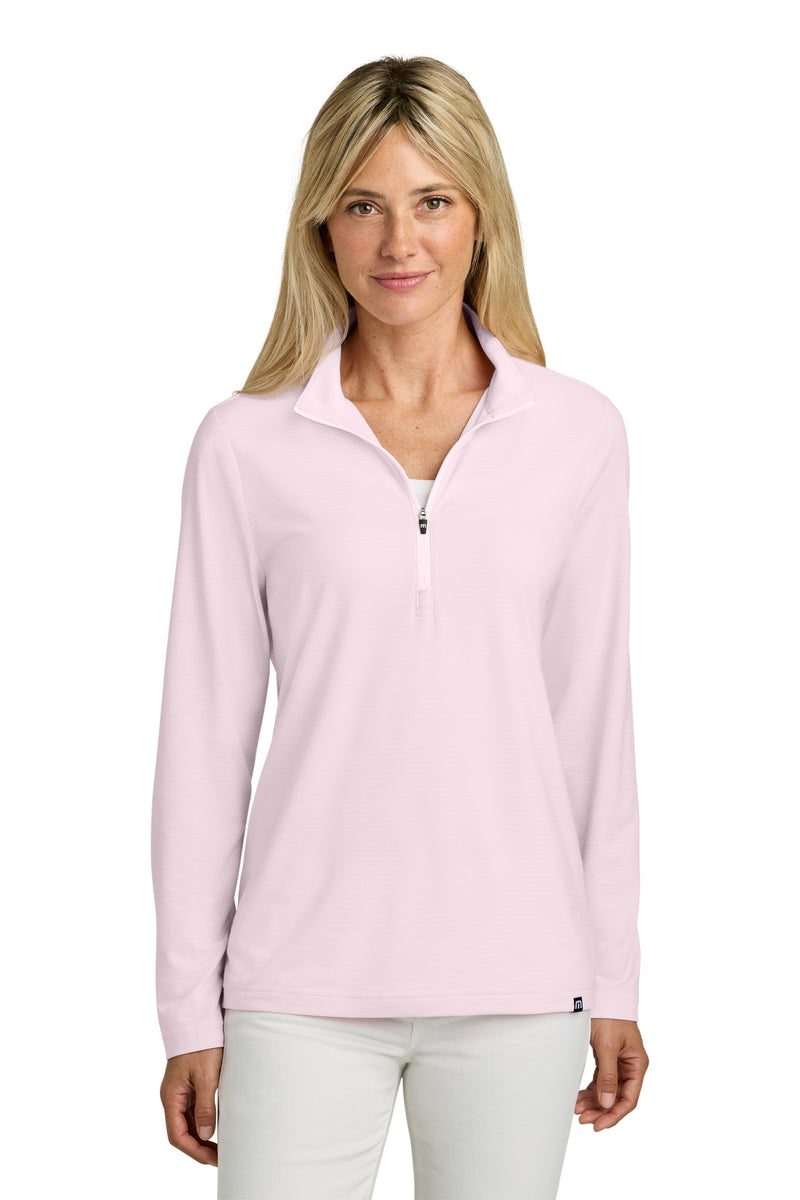 TravisMathew Women's Crestview 1/4-Zip - Stone Pink