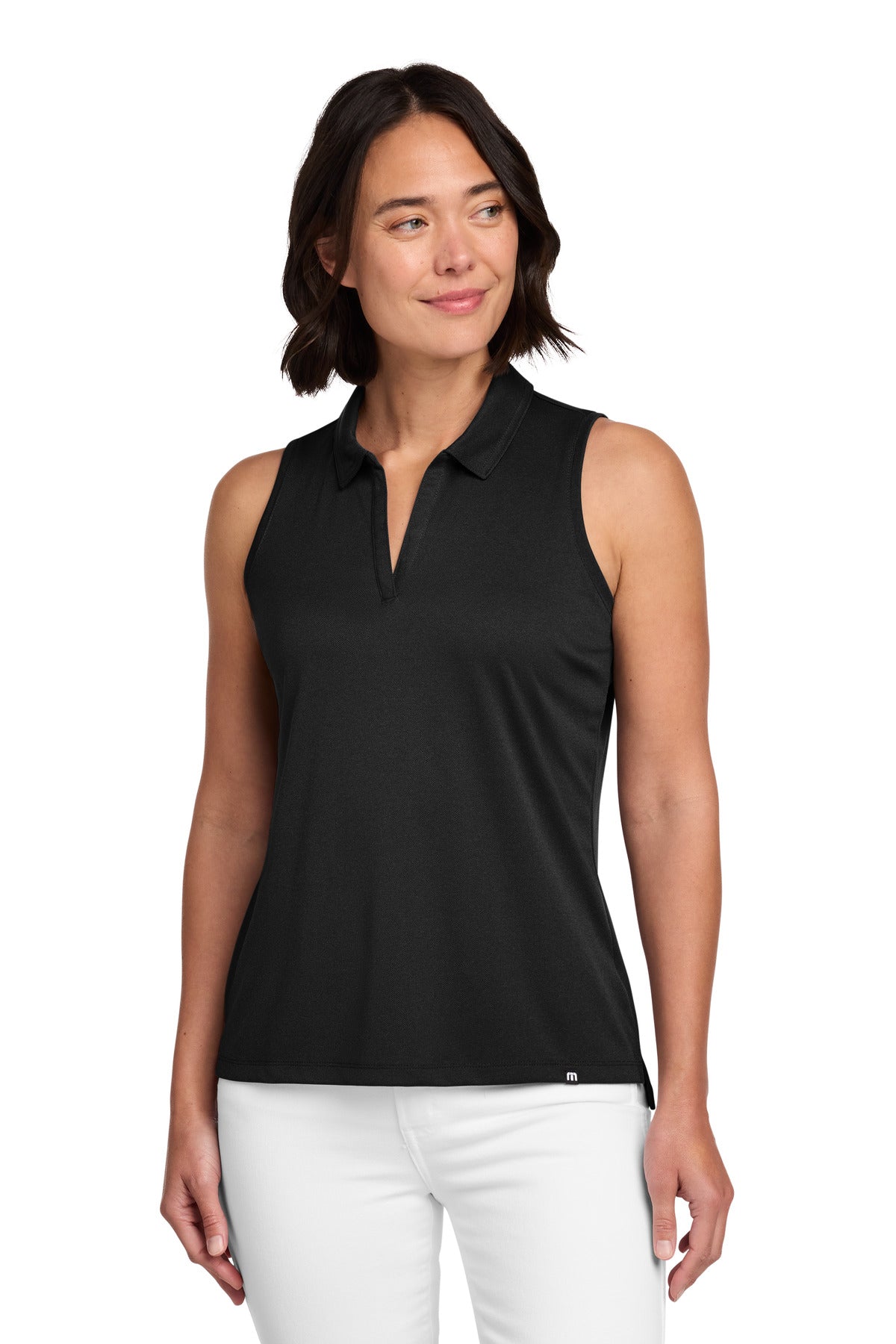 TravisMathew Women's Coto Performance Sleeveless Polo - Black