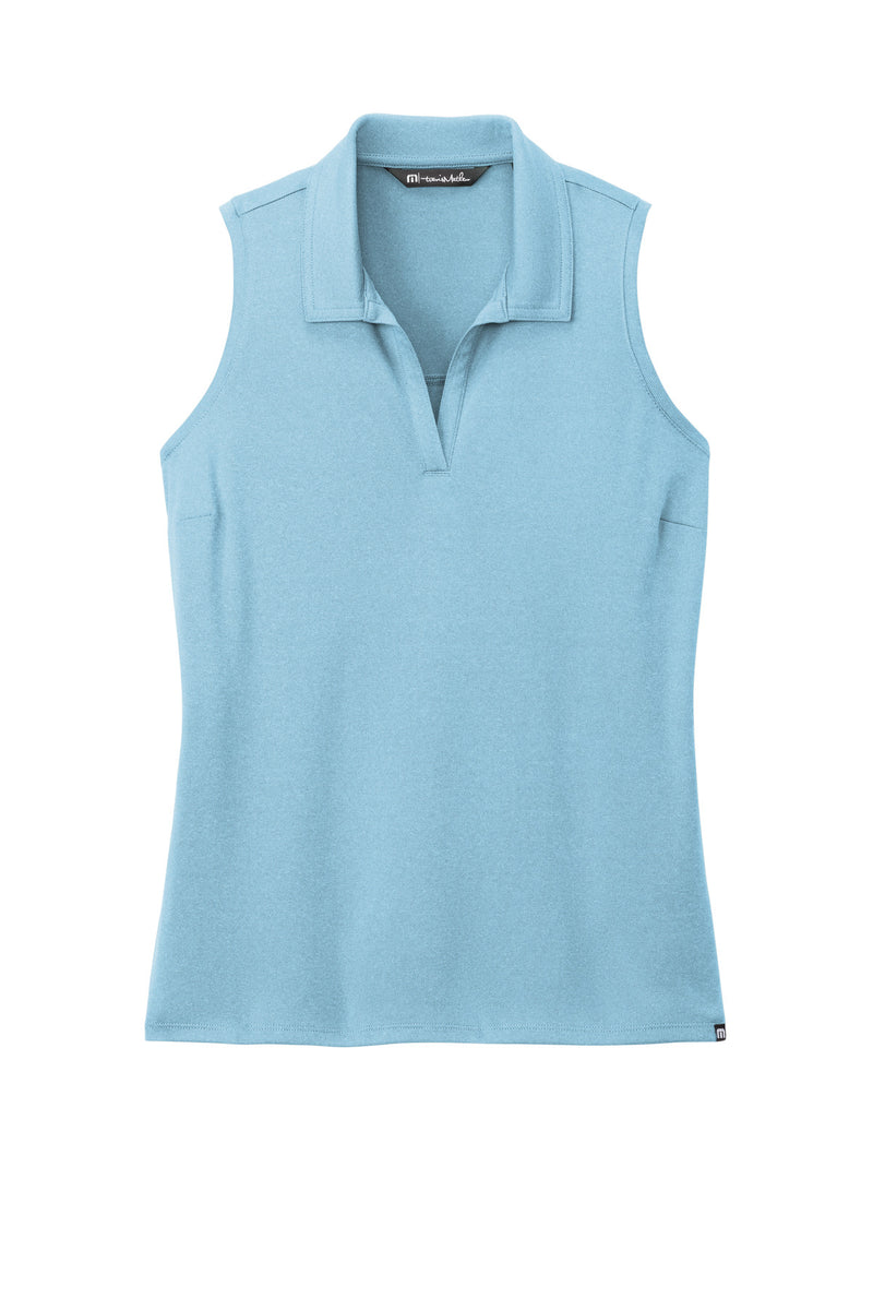 TravisMathew Women's Coto Performance Sleeveless Polo - Brilliant Blue Heather