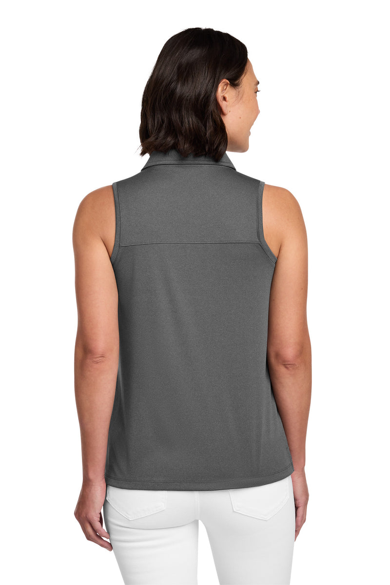 TravisMathew Women's Coto Performance Sleeveless Polo - Quiet Shade Grey/ Black