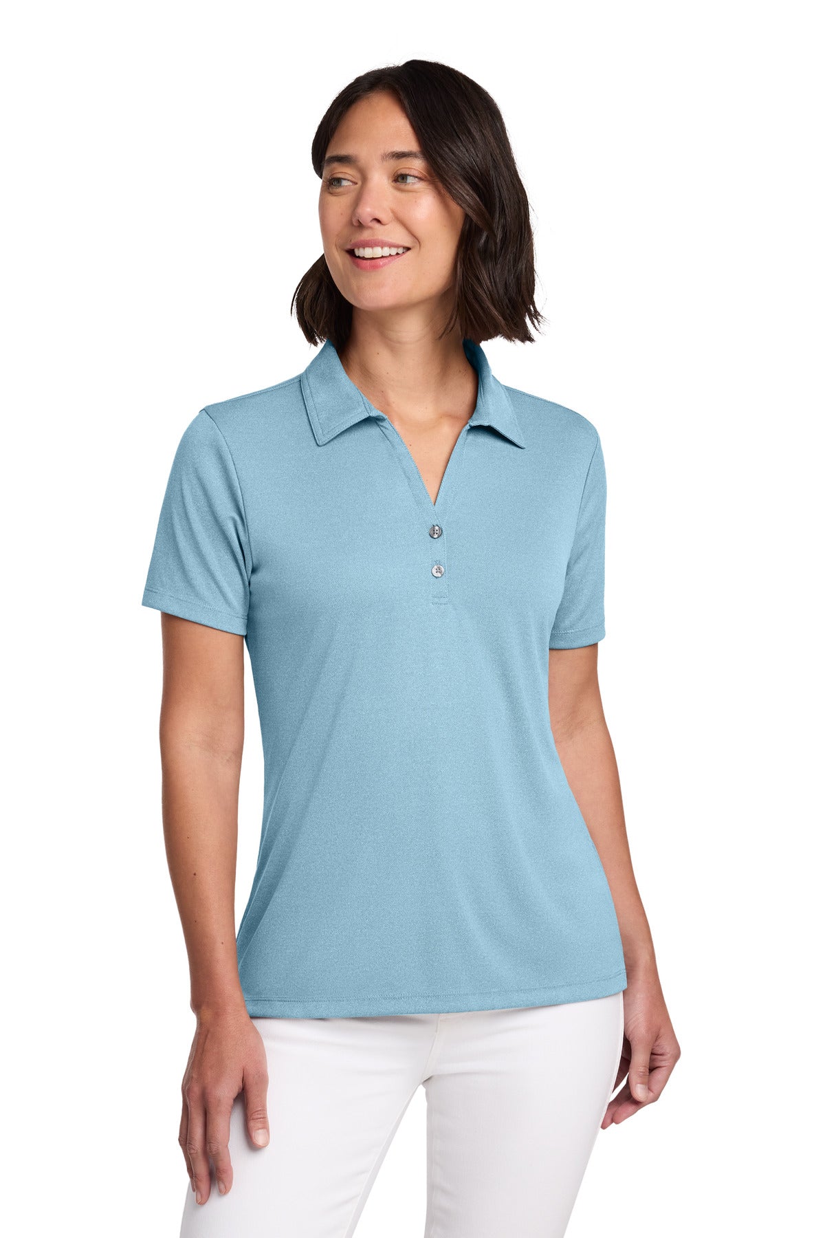 TravisMathew Women's Coto Performance Polo - Brilliant Blue Heather