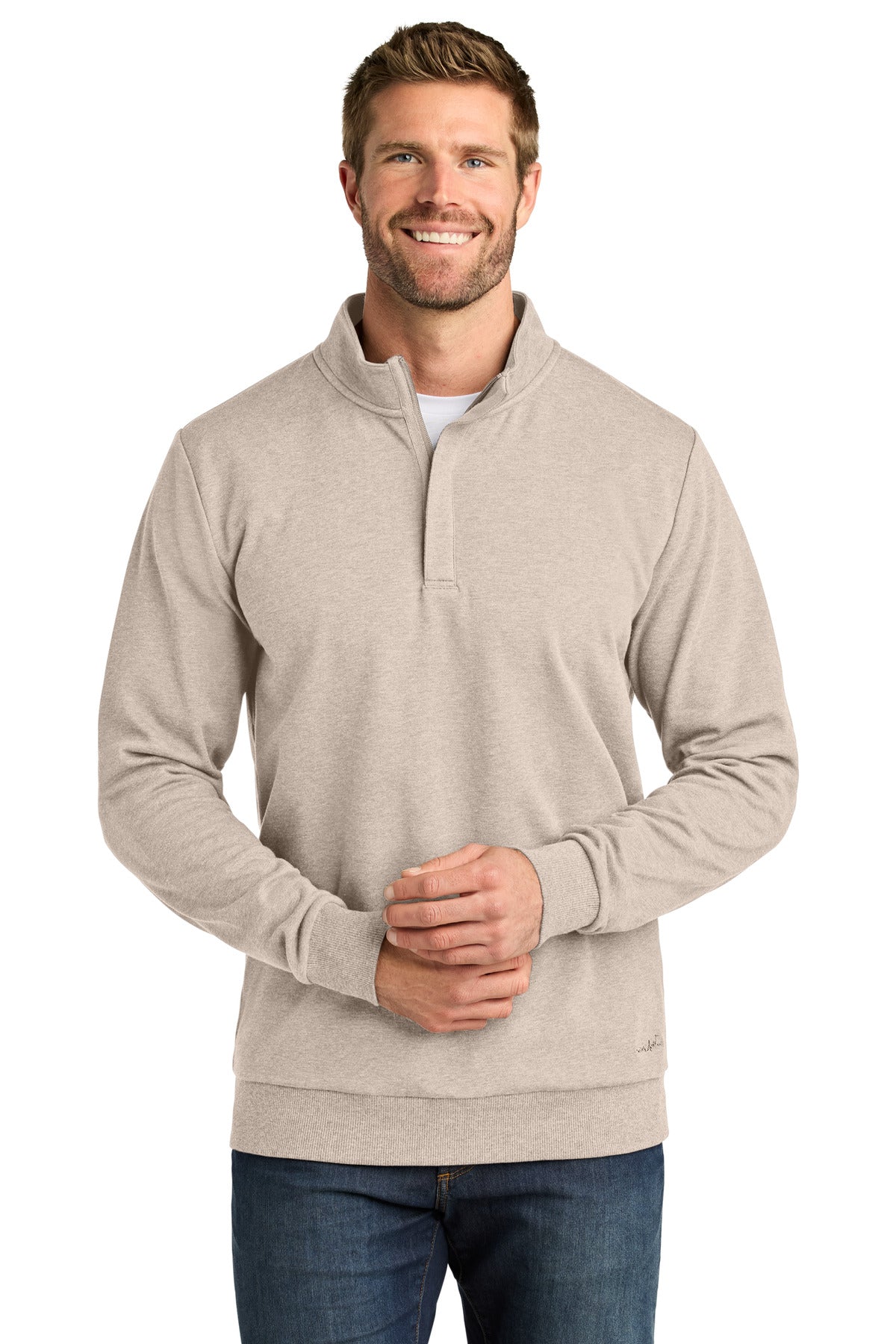 TravisMathew Ocean Villa 1/4-Zip - Natural Heather