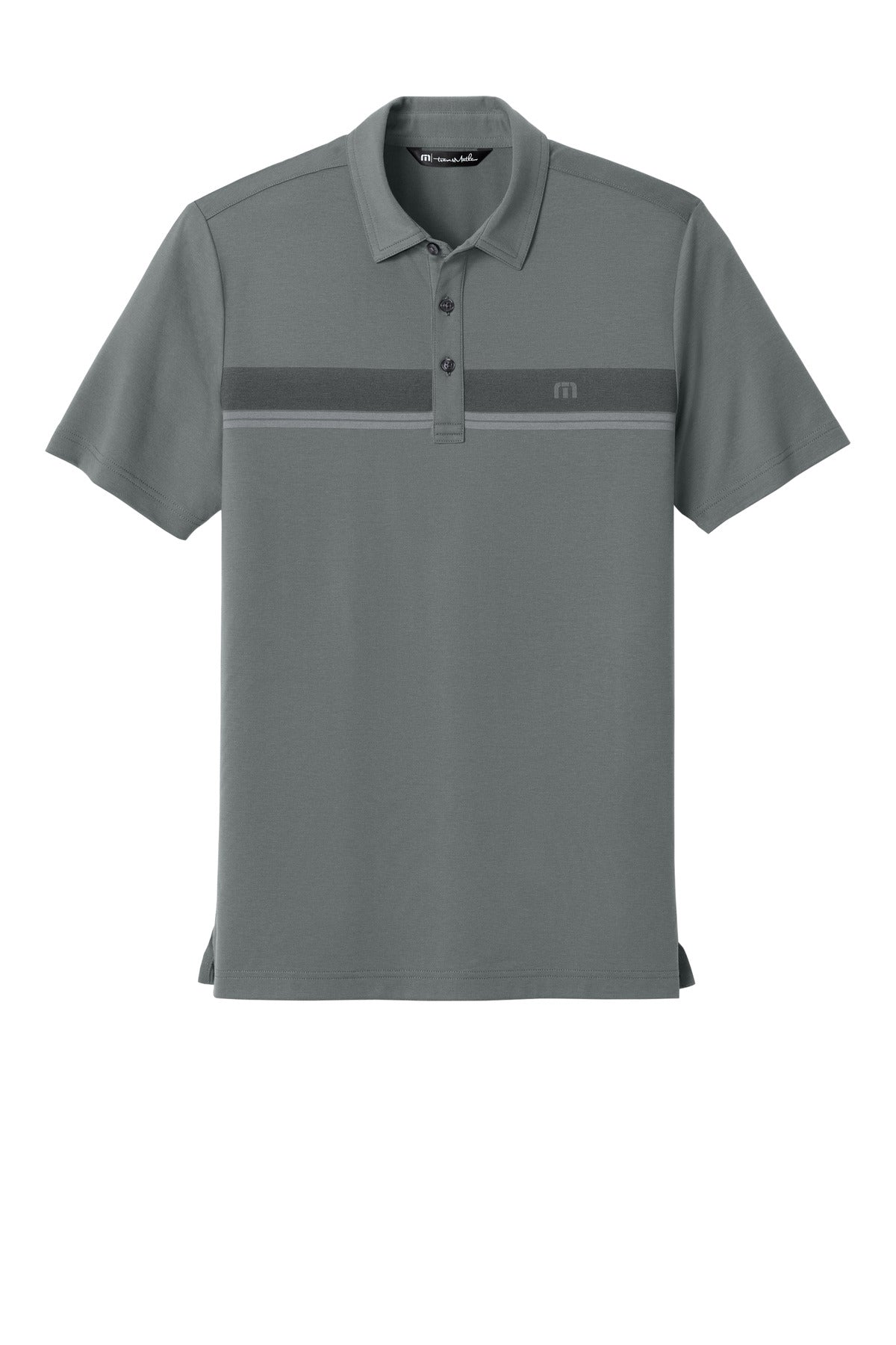 TravisMathew Glenview Stripe Polo - Quiet Shade Grey