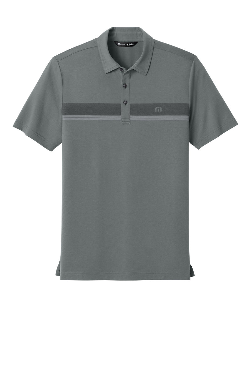 TravisMathew Glenview Stripe Polo - Quiet Shade Grey
