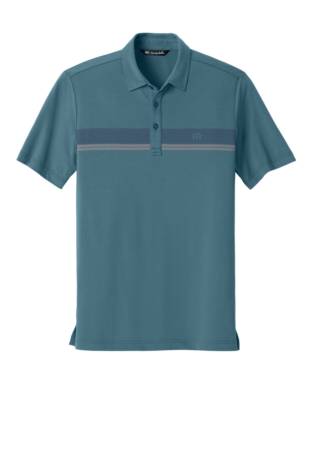 TravisMathew Glenview Stripe Polo - Stellar Blue