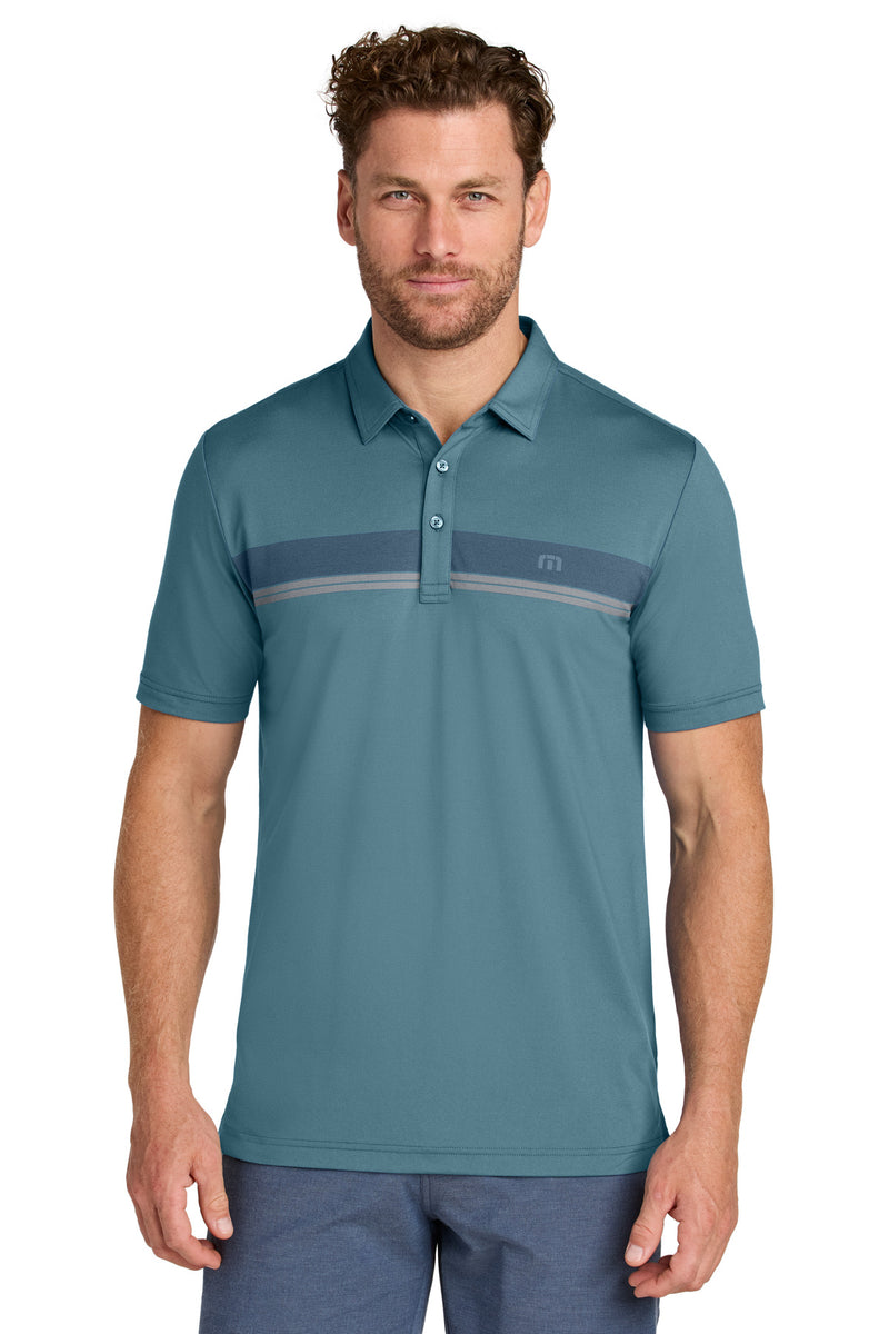 TravisMathew Glenview Stripe Polo - Stellar Blue