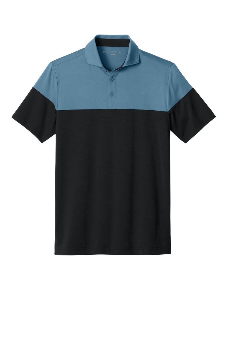 TravisMathew Onward Colorblock Polo - Copen Blue/ Black