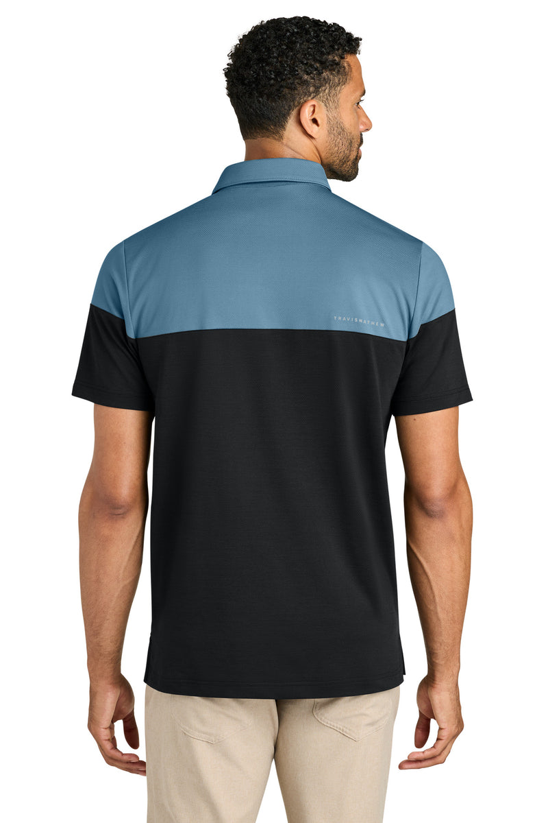 TravisMathew Onward Colorblock Polo - Copen Blue/ Black