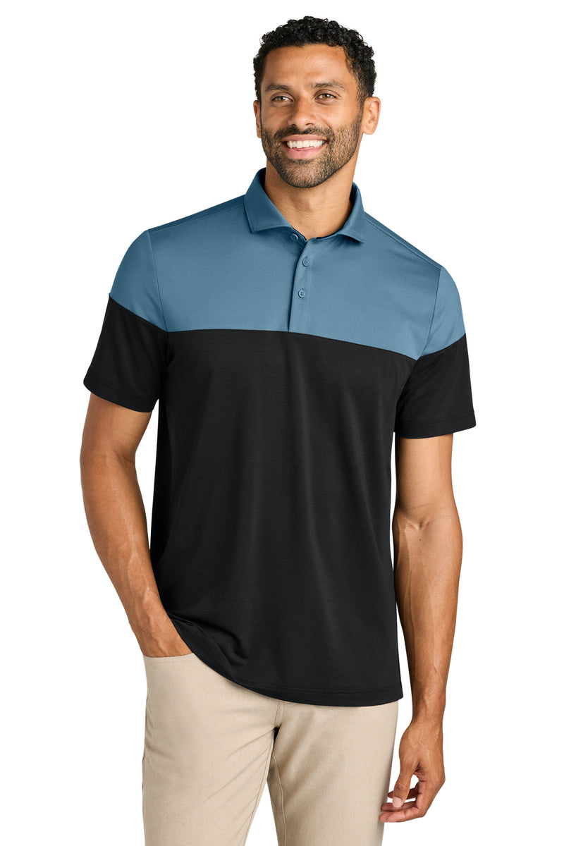 TravisMathew Onward Colorblock Polo - Copen Blue/ Black