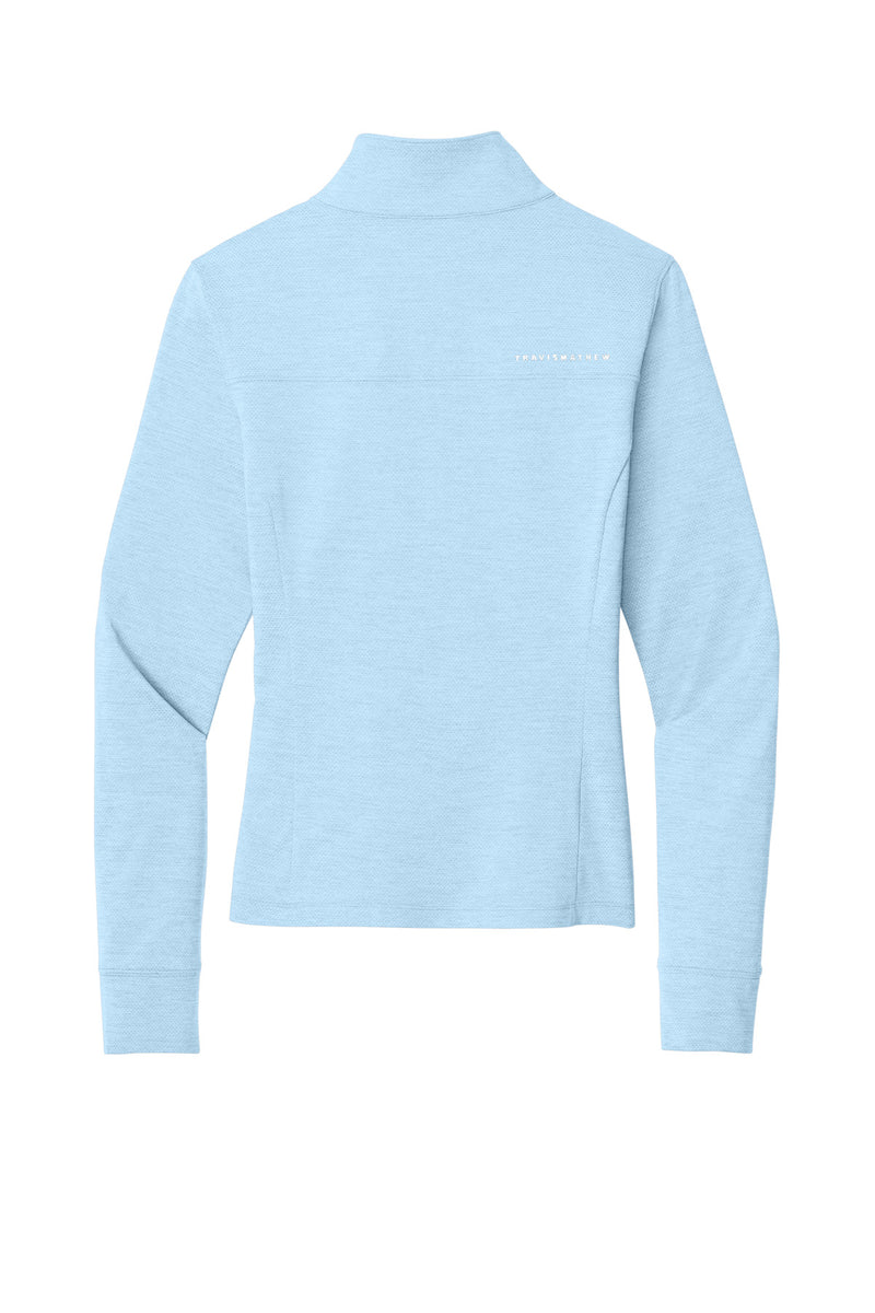 TravisMathew Women's Onward 1/2-Zip - Airy Blue Heather