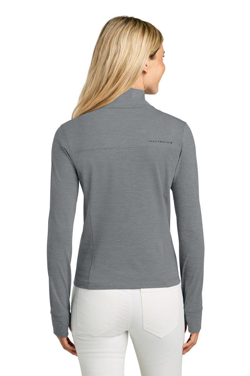 TravisMathew Women's Onward 1/2-Zip - Quiet Shade Grey Heather