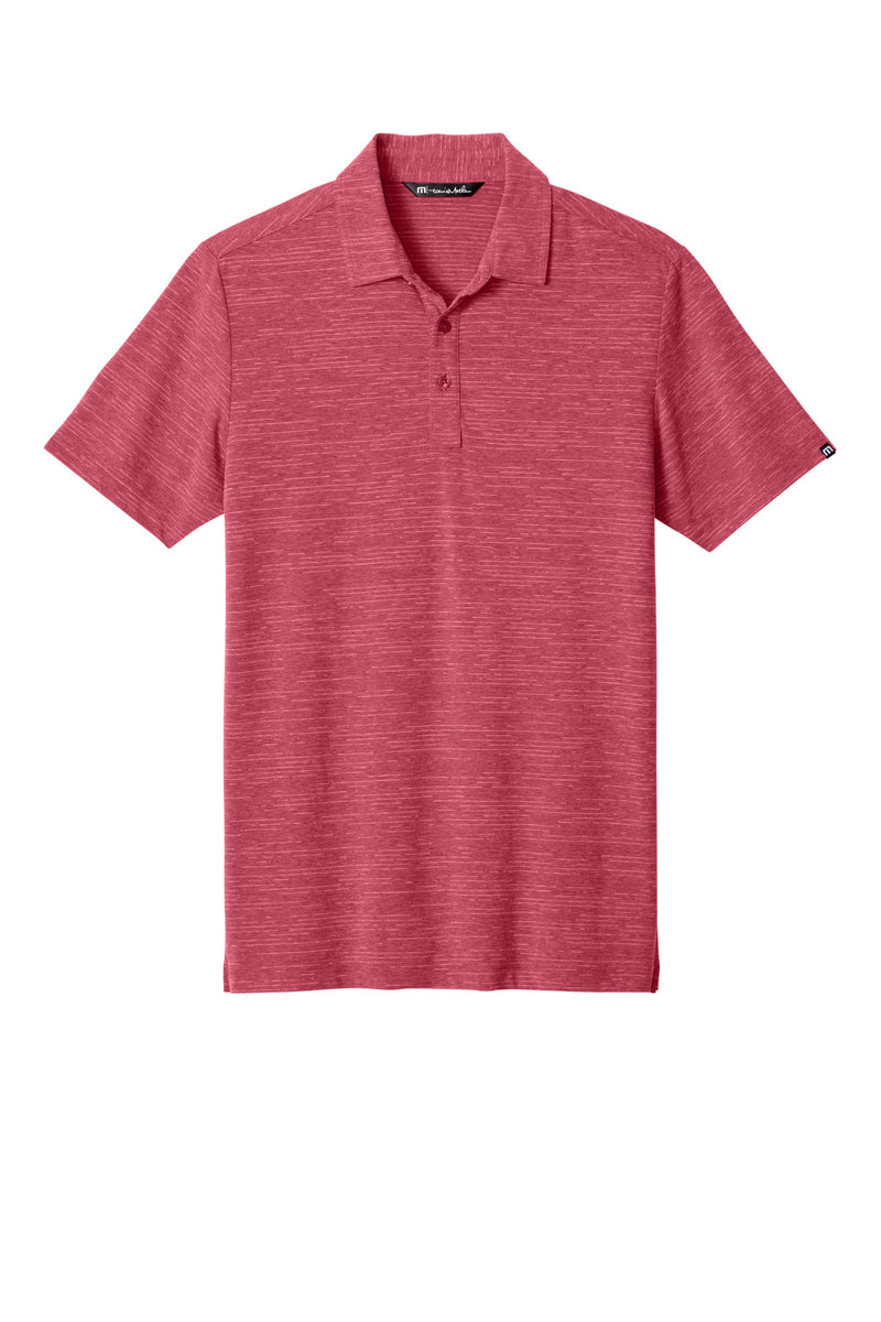 TravisMathew Crestview Polo - Scooter Red Heather