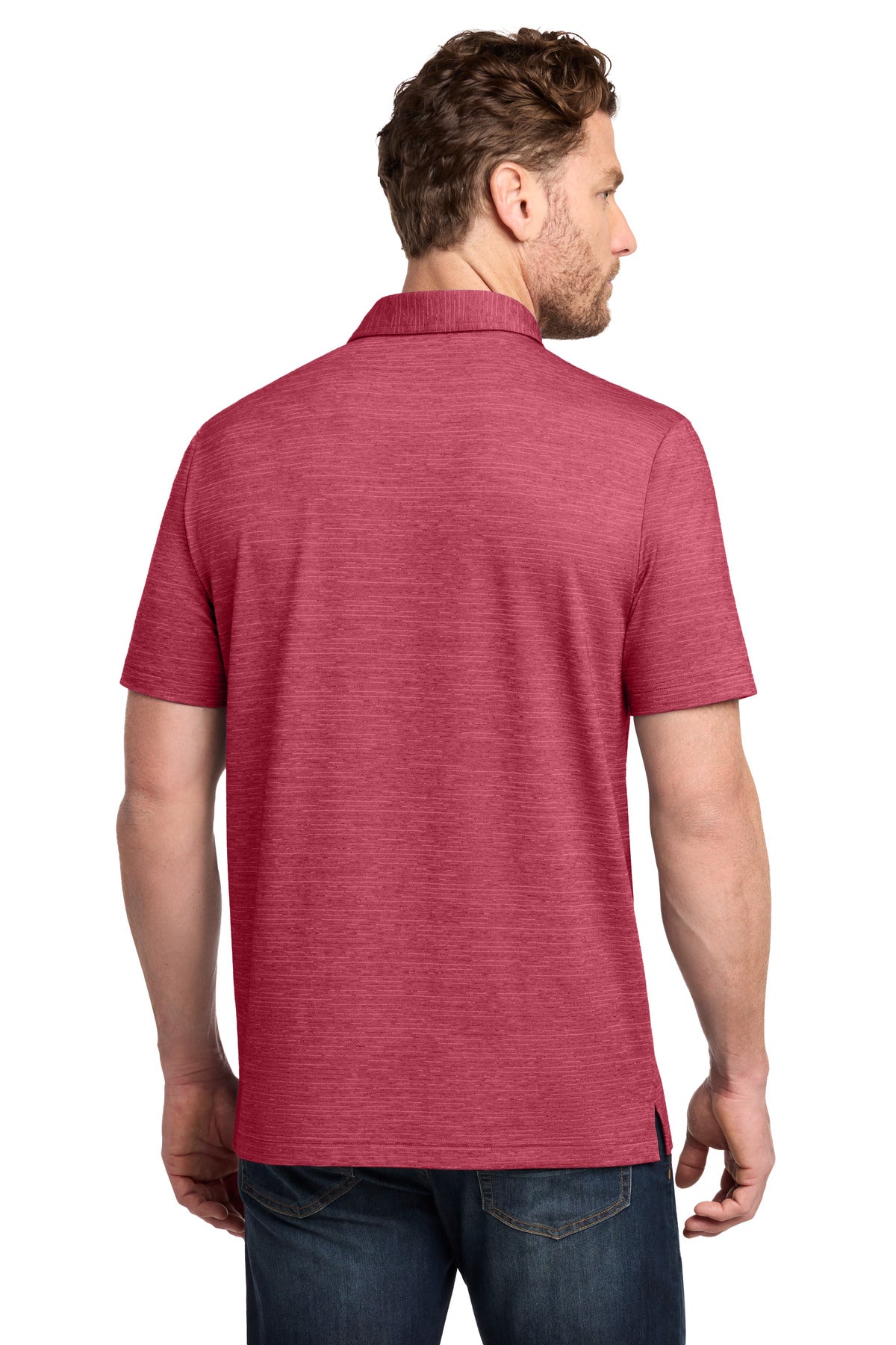 TravisMathew Crestview Polo - Scooter Red Heather