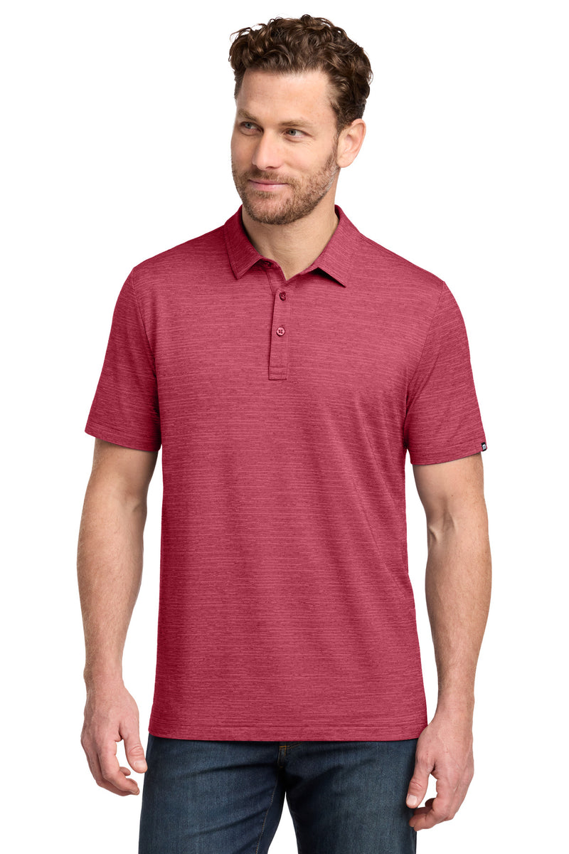 TravisMathew Crestview Polo - Scooter Red Heather