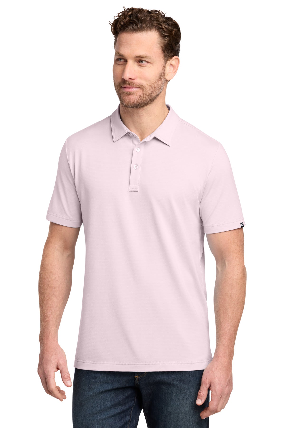 TravisMathew Crestview Polo - Stone Pink