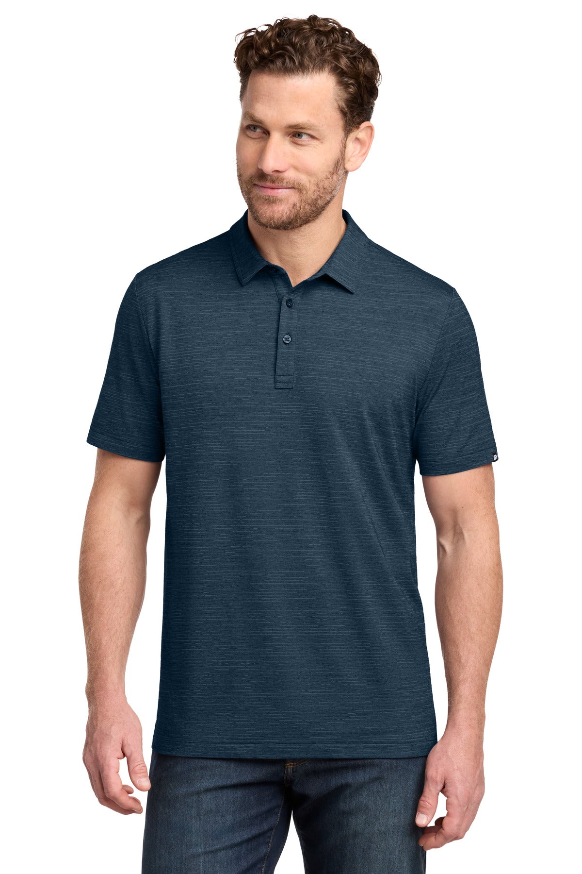 TravisMathew Crestview Polo - Vintage Indigo Heather