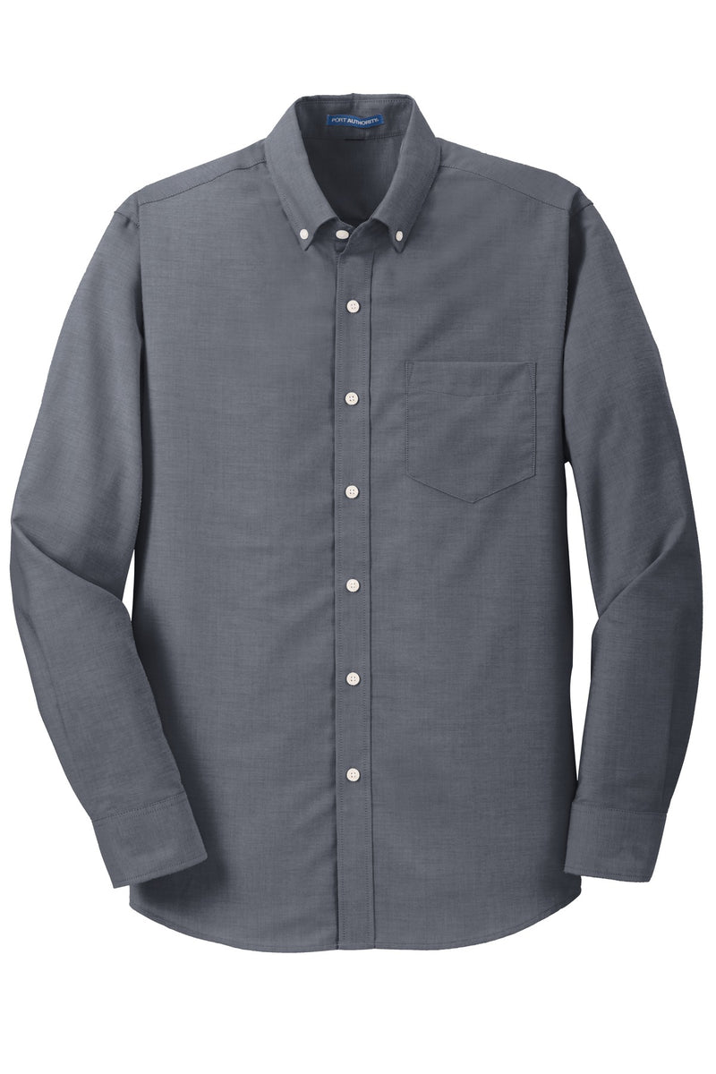 Port Authority Tall SuperPro Oxford Shirt - Black