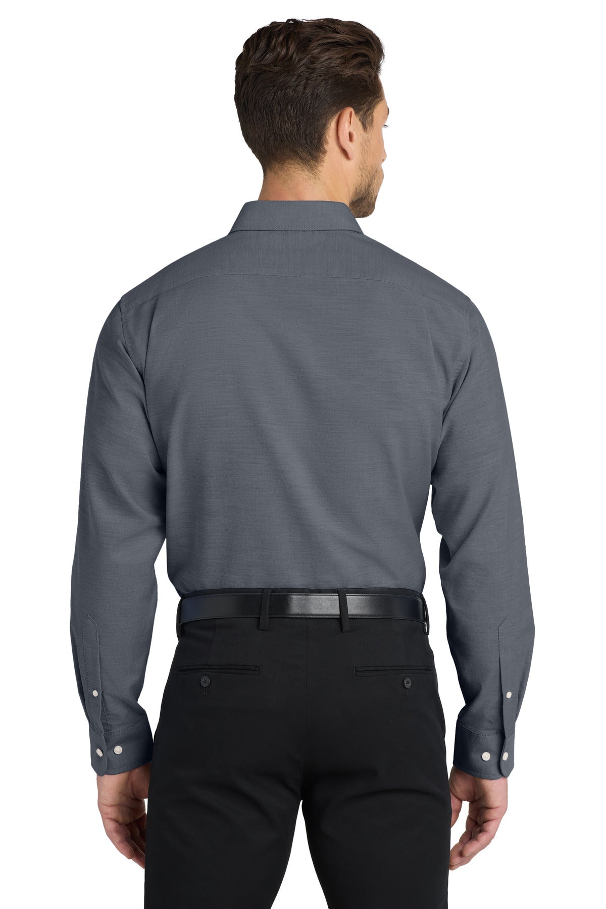 Port Authority Tall SuperPro Oxford Shirt - Black