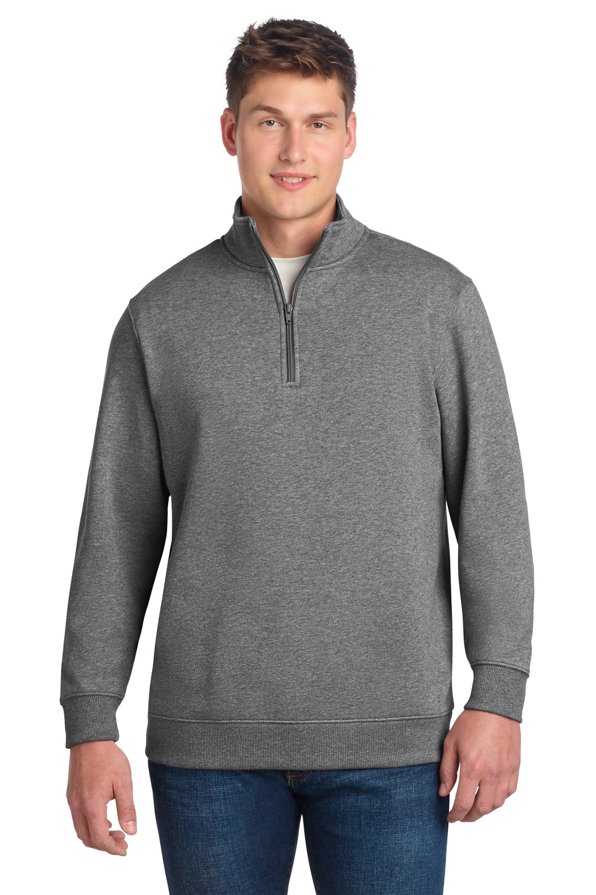 Sport-Tek Tall 1/4-Zip Sweatshirt - Vintage Heather