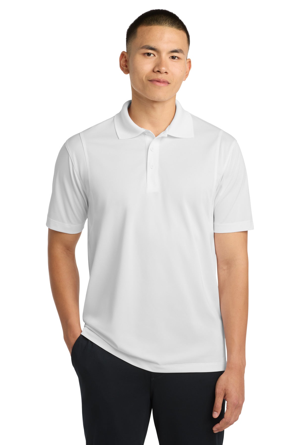 Sport-Tek Tall Micropique Sport-Wick Polo - White