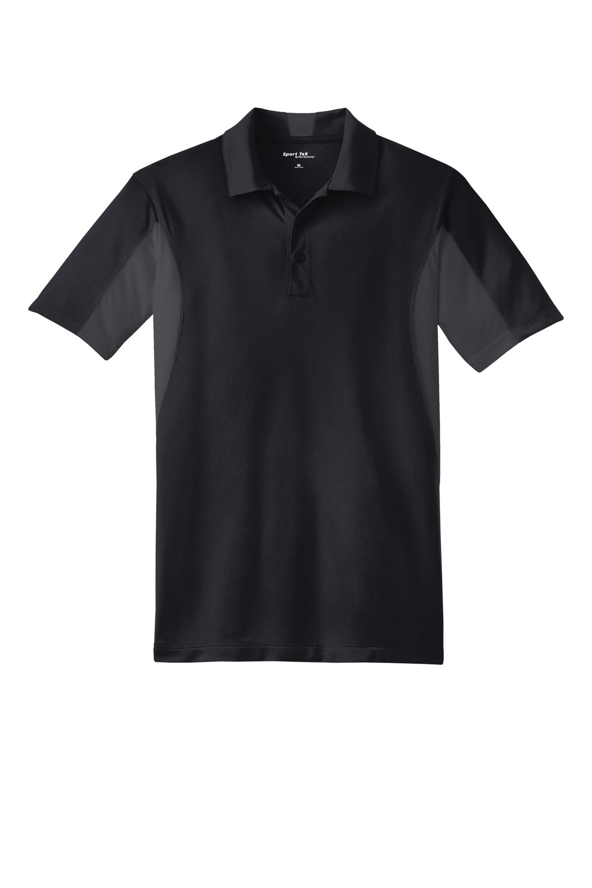 Sport-Tek Tall Side Blocked Micropique Sport-Wick Polo - Black/ Iron Grey