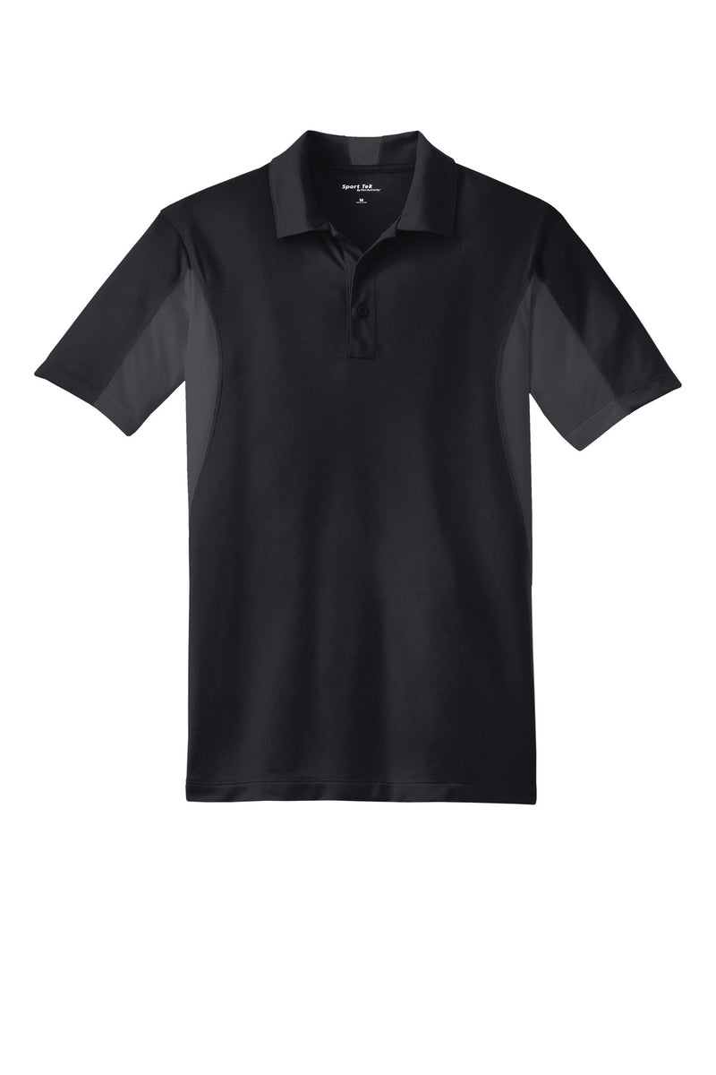 Sport-Tek Tall Side Blocked Micropique Sport-Wick Polo - Black/ Iron Grey