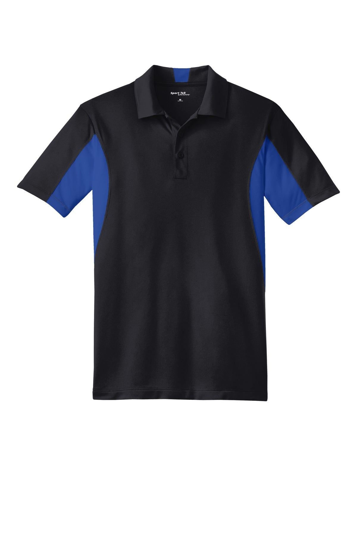Sport-Tek Tall Side Blocked Micropique Sport-Wick Polo - Black/ True Royal