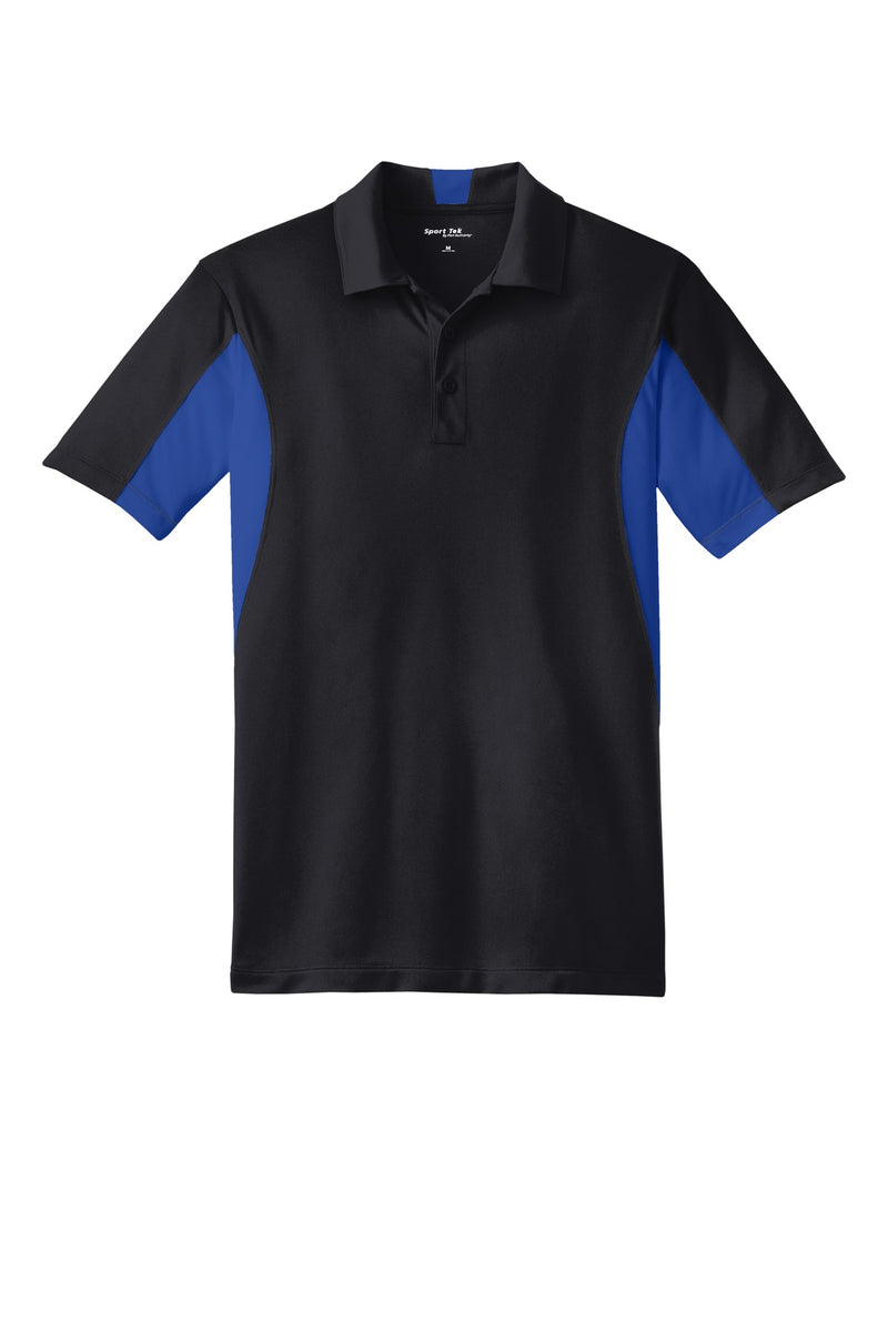 Sport-Tek Tall Side Blocked Micropique Sport-Wick Polo - Black/ True Royal