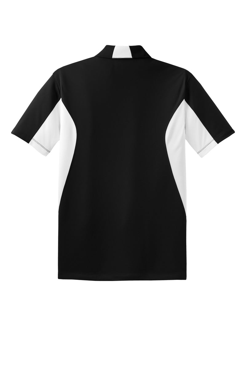 Sport-Tek Tall Side Blocked Micropique Sport-Wick Polo - Black/ White