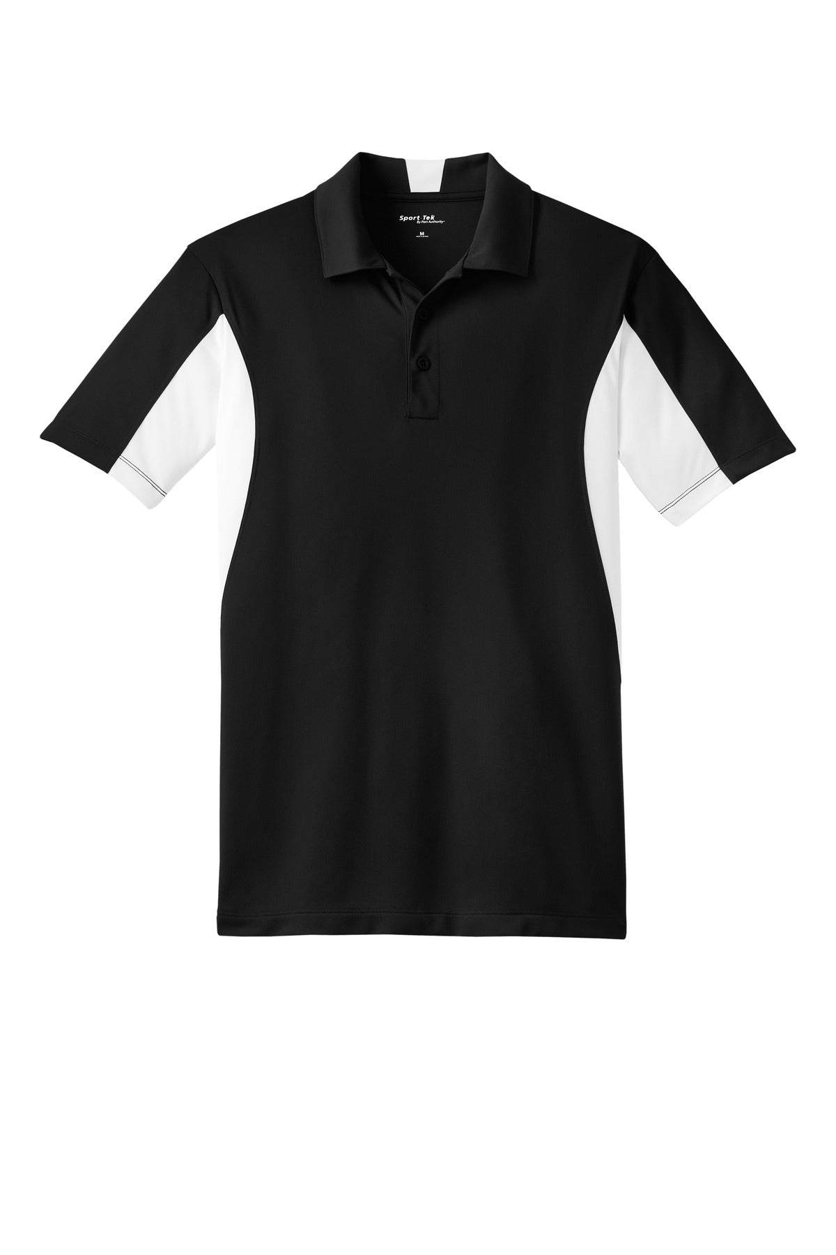 Sport-Tek Tall Side Blocked Micropique Sport-Wick Polo - Black/ White
