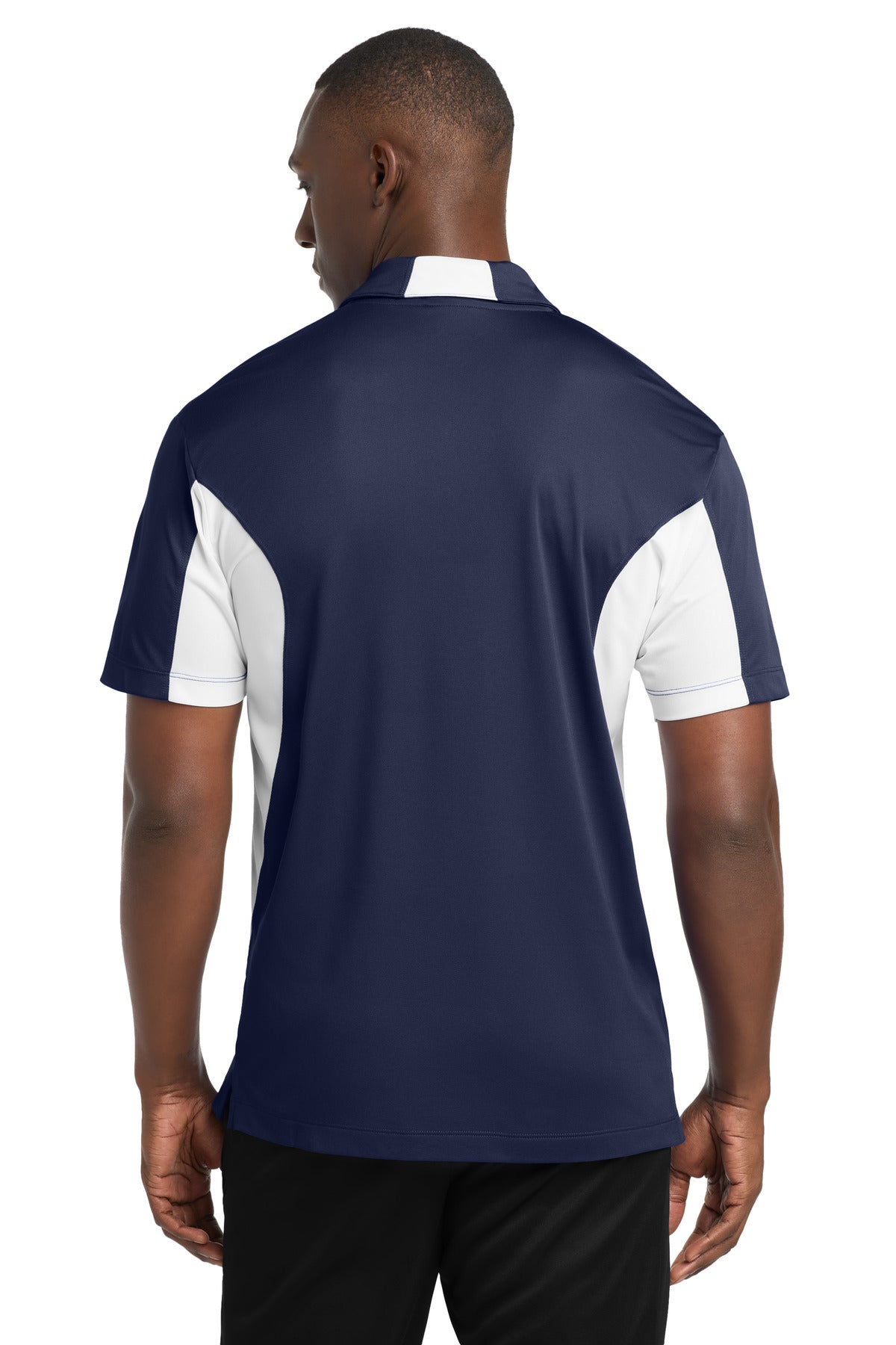 Sport-Tek Tall Side Blocked Micropique Sport-Wick Polo - True Navy/ White