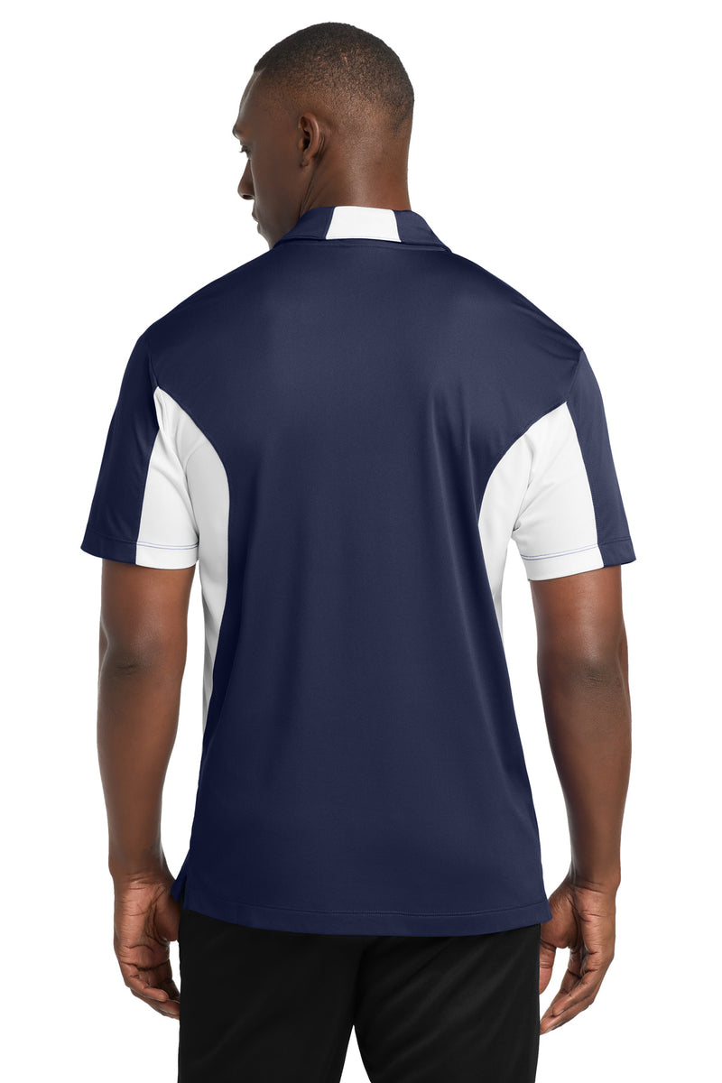 Sport-Tek Tall Side Blocked Micropique Sport-Wick Polo - True Navy/ White