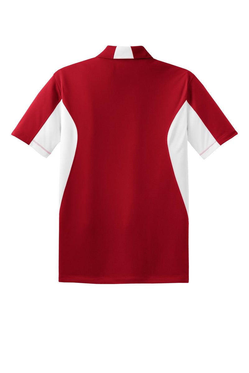 Sport-Tek Tall Side Blocked Micropique Sport-Wick Polo - True Red/ White