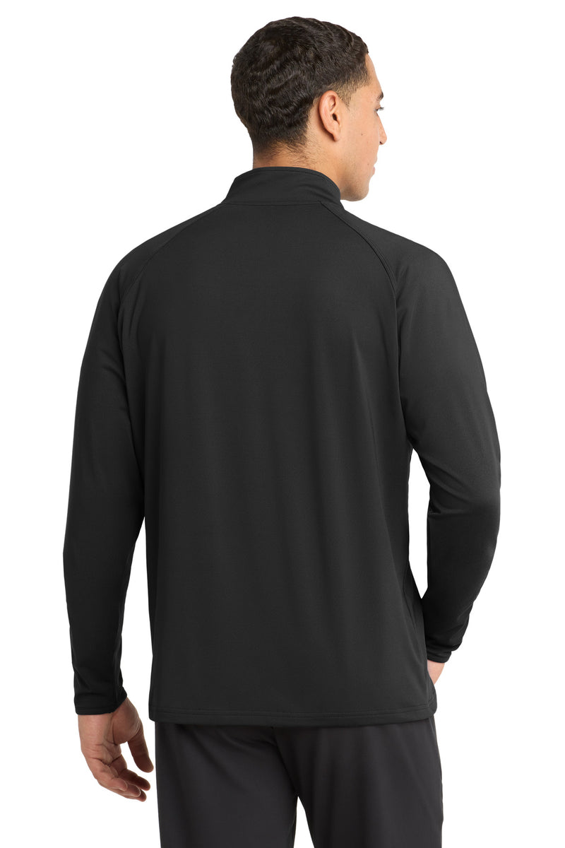 Sport-Tek Tall Sport-Wick Stretch 1/4-Zip Pullover - Black