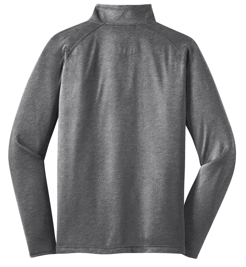 Sport-Tek Tall Sport-Wick Stretch 1/4-Zip Pullover - Charcoal Grey Heather