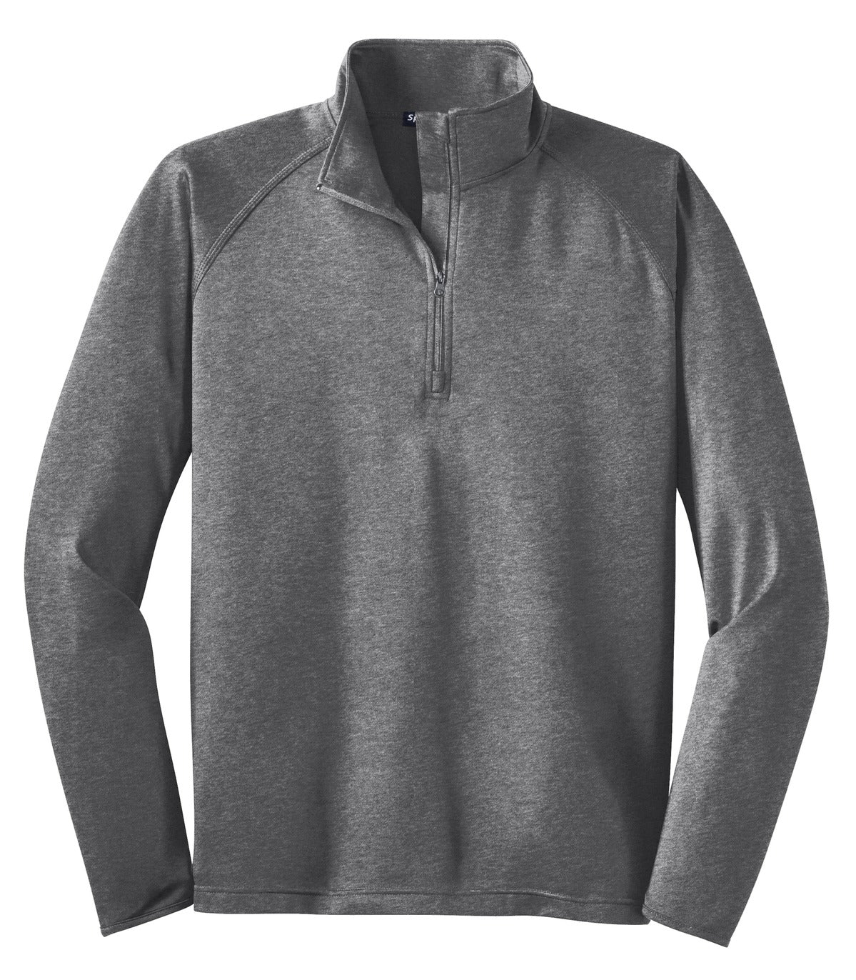 Sport-Tek Tall Sport-Wick Stretch 1/4-Zip Pullover - Charcoal Grey Heather