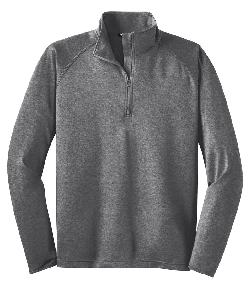 Sport-Tek Tall Sport-Wick Stretch 1/4-Zip Pullover - Charcoal Grey Heather