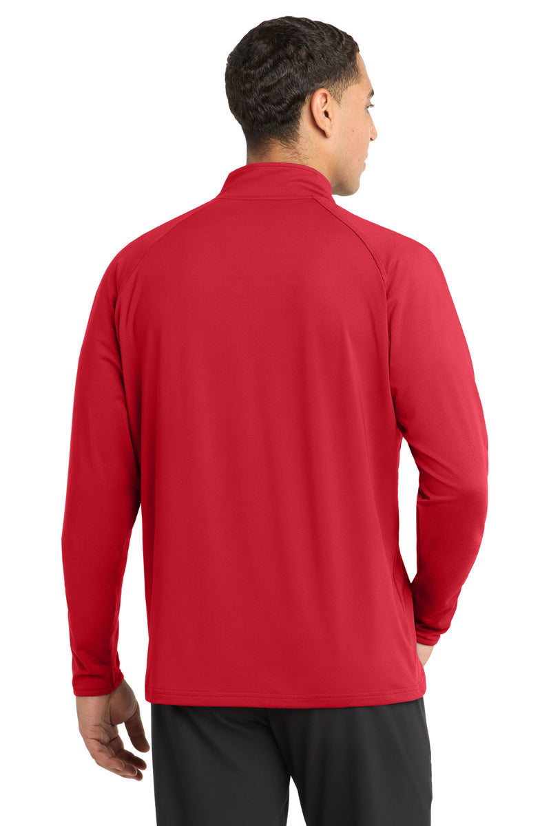 Sport-Tek Tall Sport-Wick Stretch 1/4-Zip Pullover - True Red