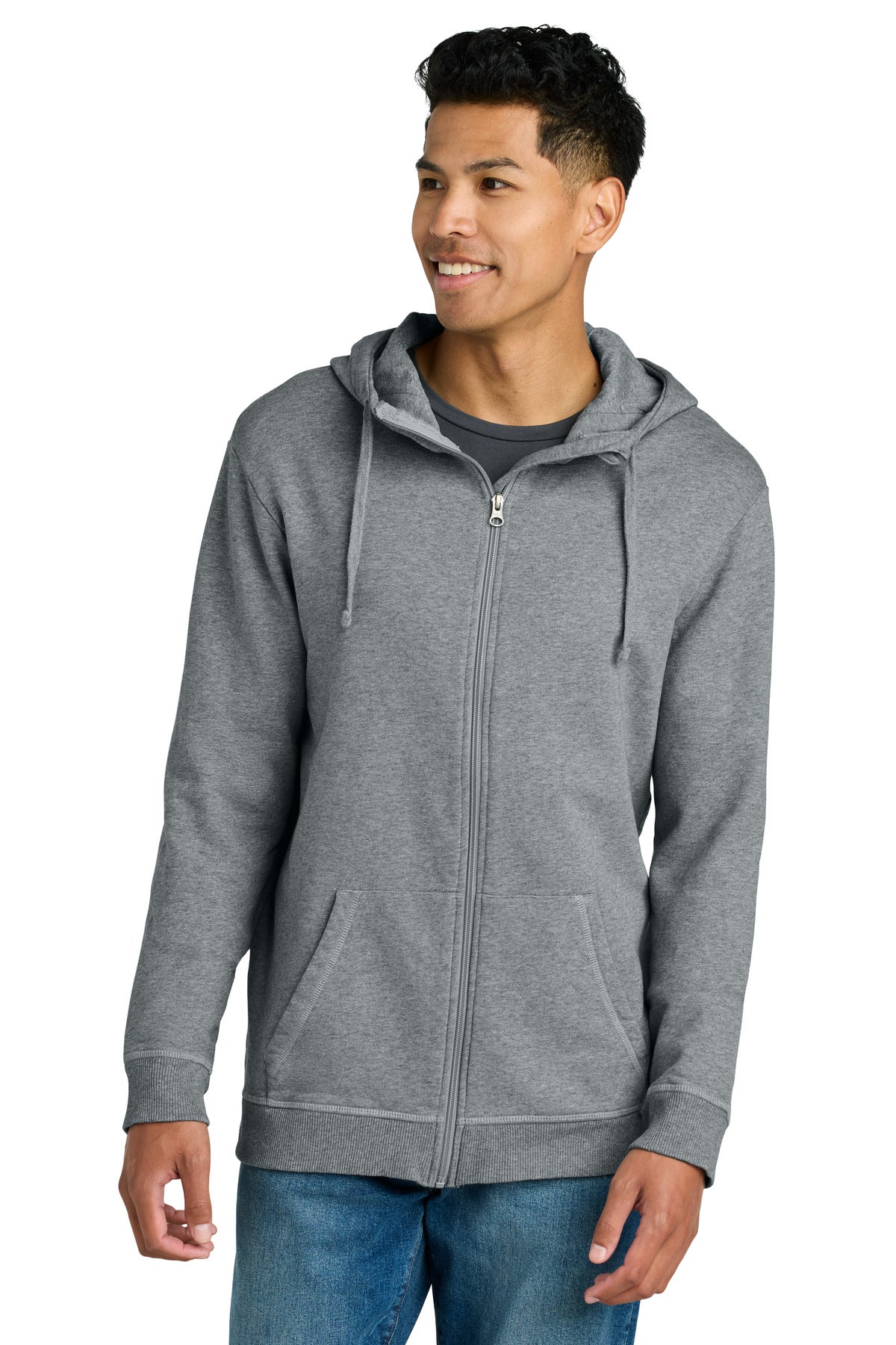 LIMITED EDITION tentree Organic Cotton Fleece Full-Zip Hoodie - Grey Heather