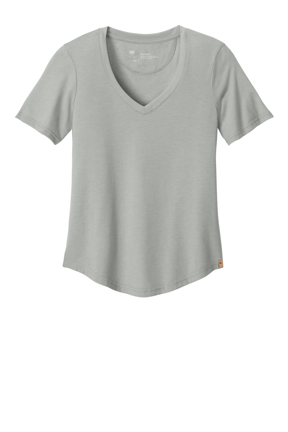 tentree Women's TreeBlend V-Neck T-Shirt - Hi Rise Grey Heather