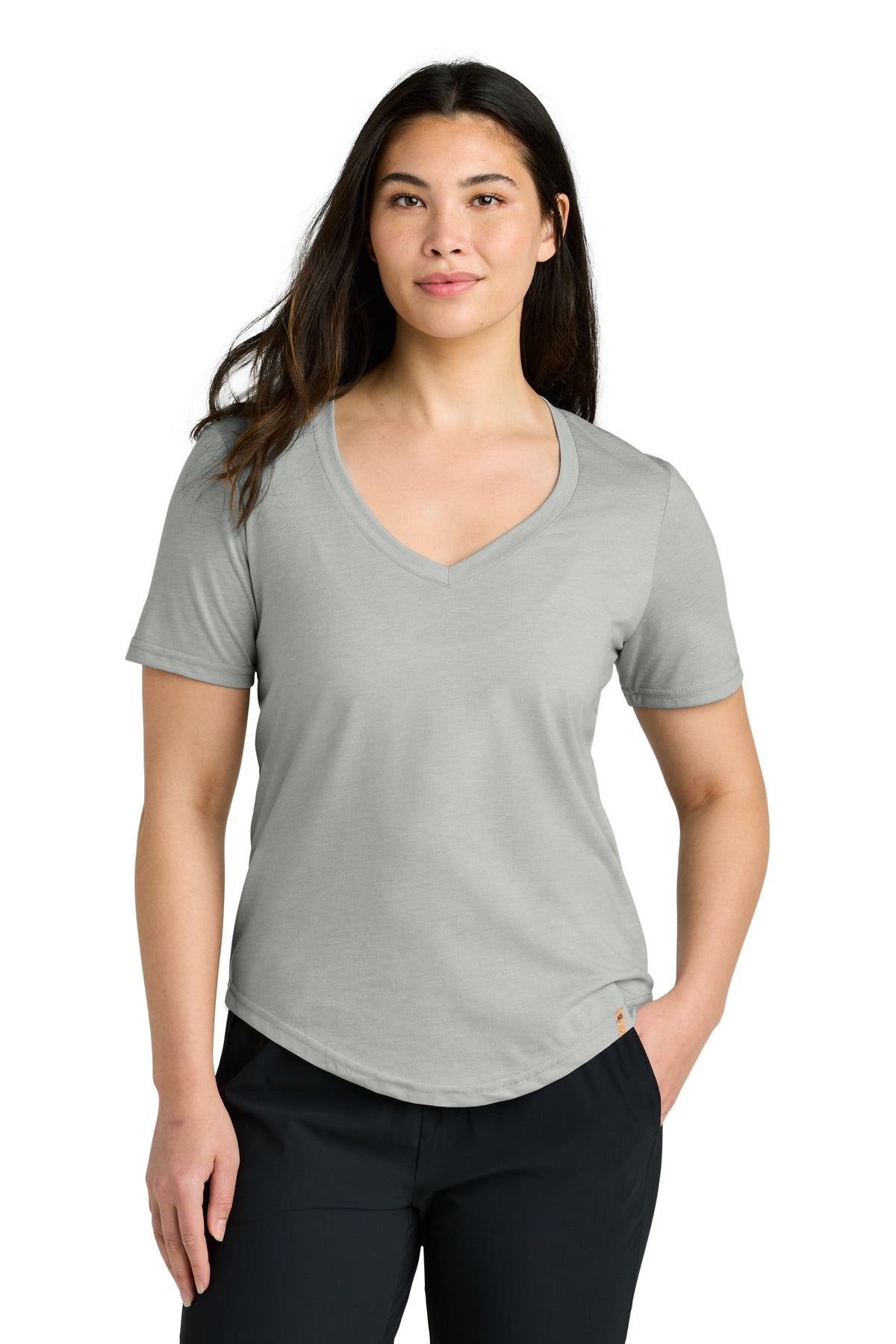 tentree Women's TreeBlend V-Neck T-Shirt - Hi Rise Grey Heather