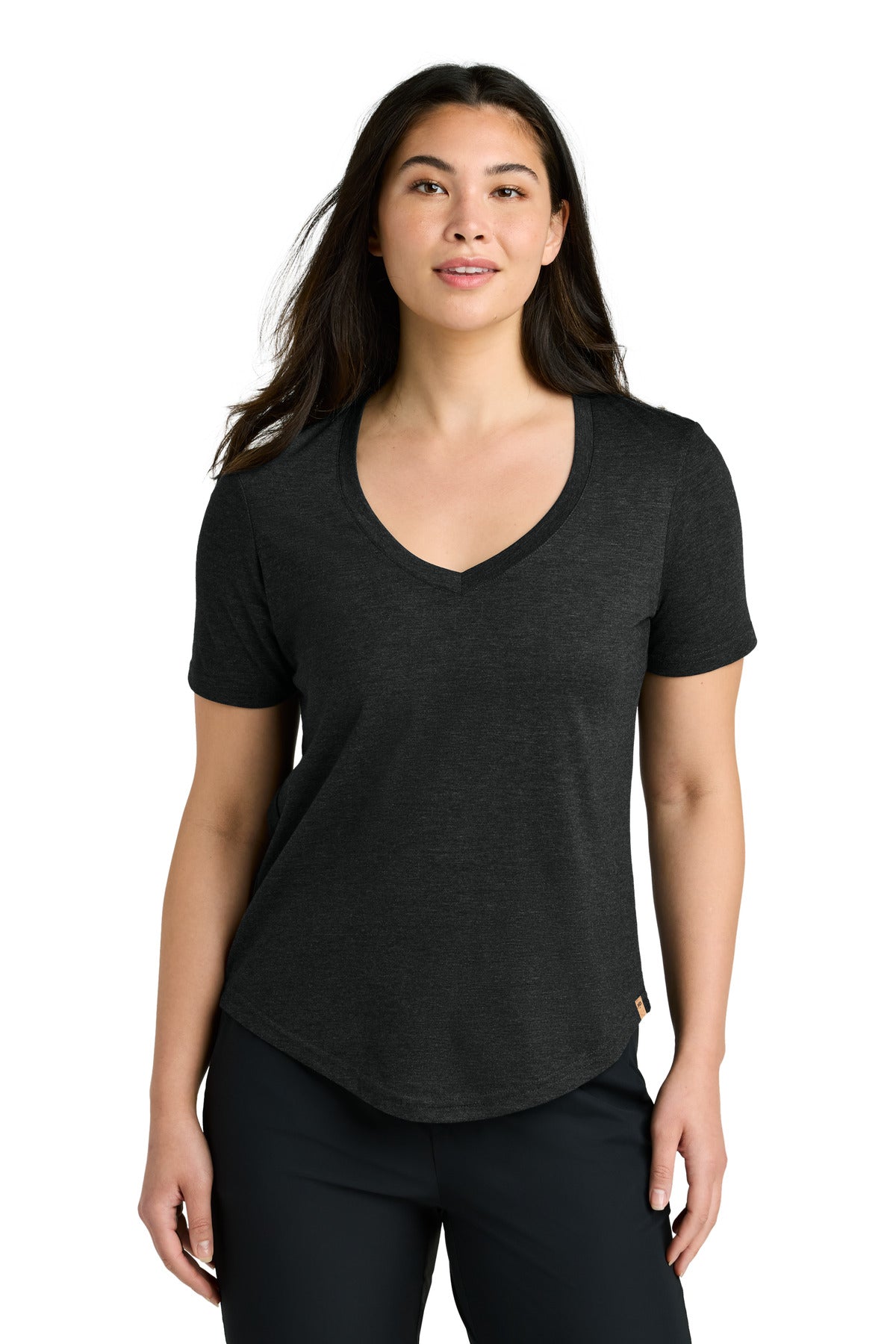 tentree Women's TreeBlend V-Neck T-Shirt - Meteorite Black Heather