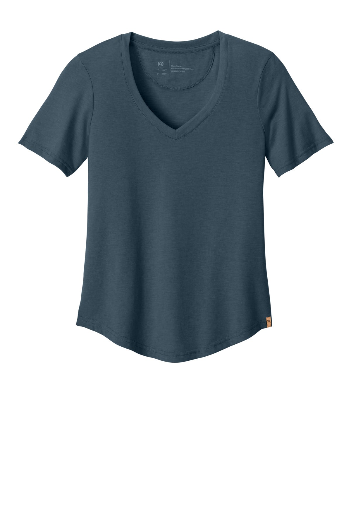 tentree Women's TreeBlend V-Neck T-Shirt - Moonlit Ocean Heather
