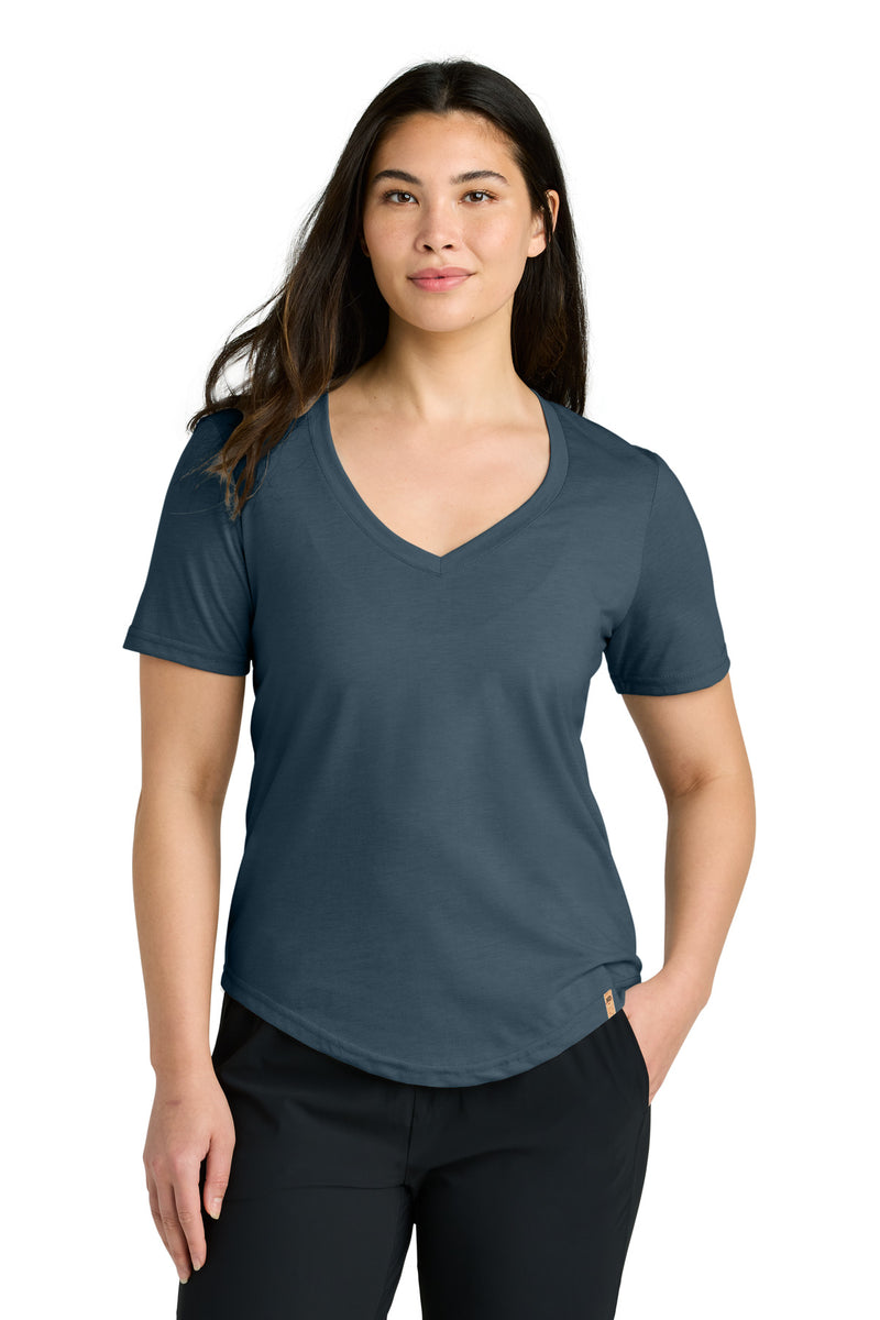 tentree Women's TreeBlend V-Neck T-Shirt - Moonlit Ocean Heather
