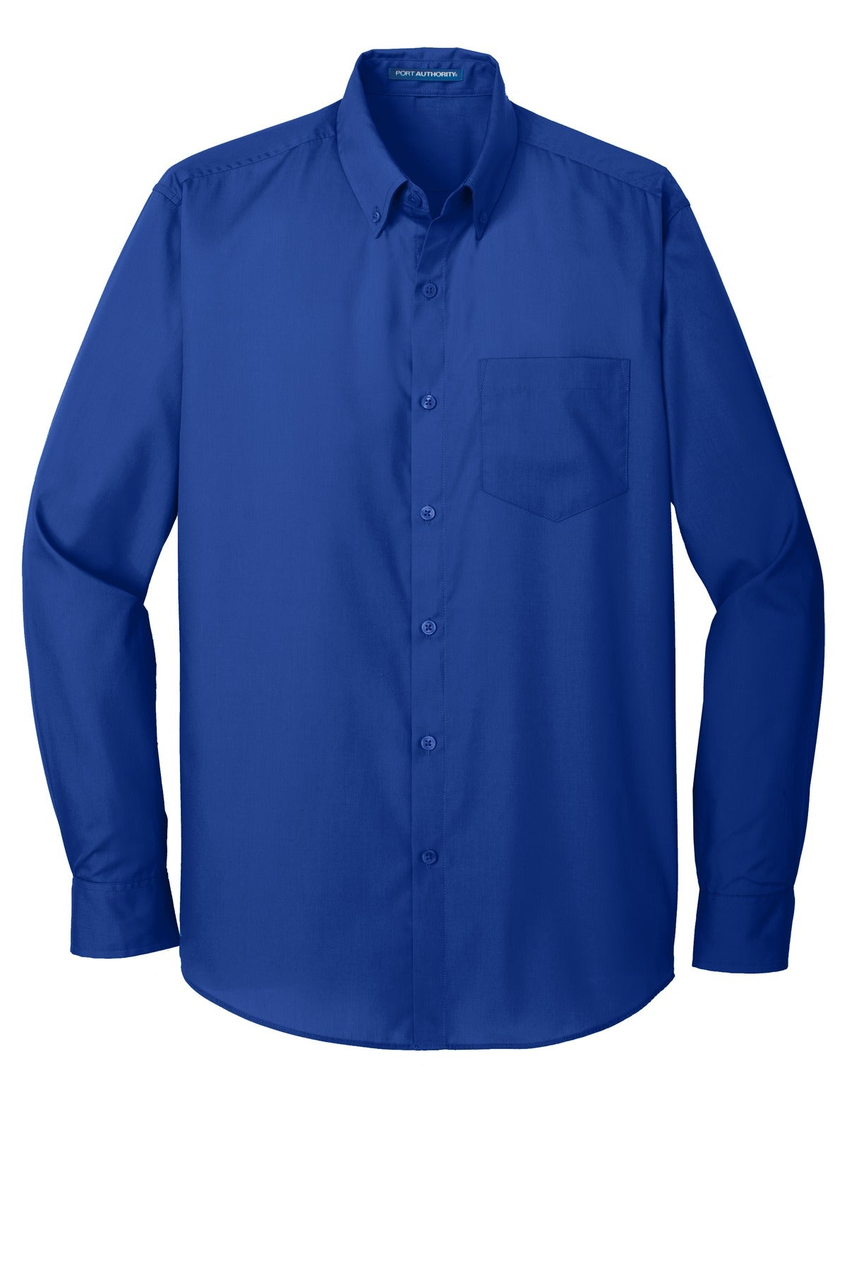 Port Authority Tall Long Sleeve Carefree Poplin Shirt - True Royal