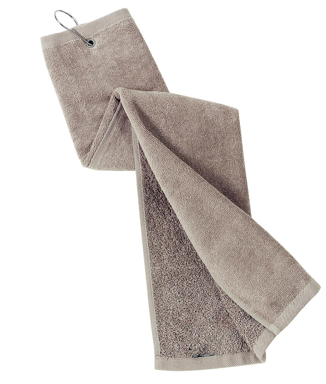 Port Authority Grommeted Tri-Fold Golf Towel - Khaki